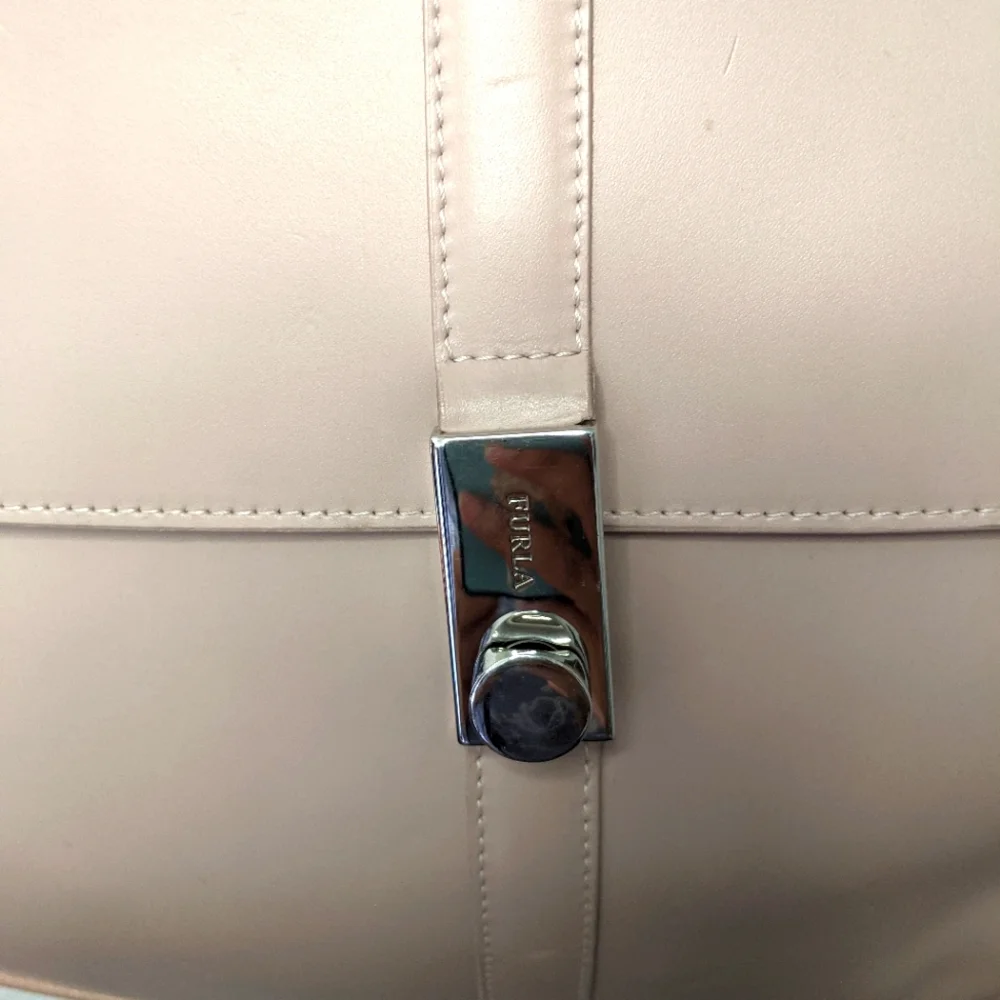 Furla Vintage Top Handle Purse Mauve Light Pink - Picture 8 of 14